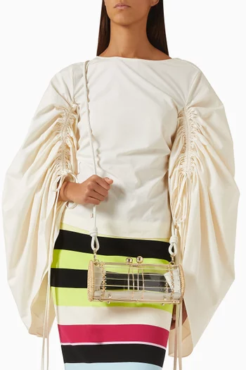 Baoba Clutch Bag in Acrylic & Wicker