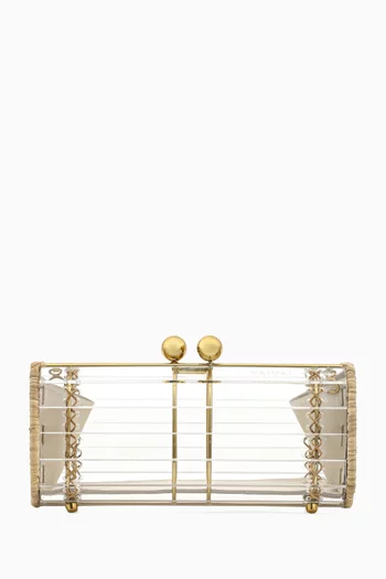 Baoba Clutch Bag in Acrylic & Wicker