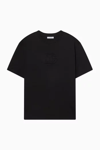 Logo-embossed T-shirt in Cotton