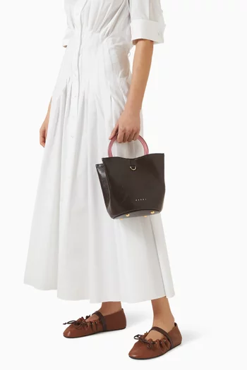 Pannier Bucket Bag in Leather