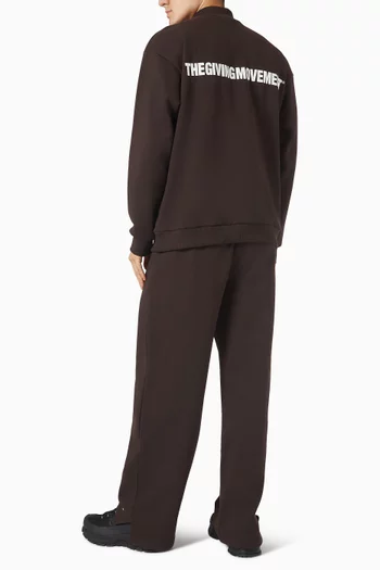 Half-zip Oversized Sweatshirt in Cotton