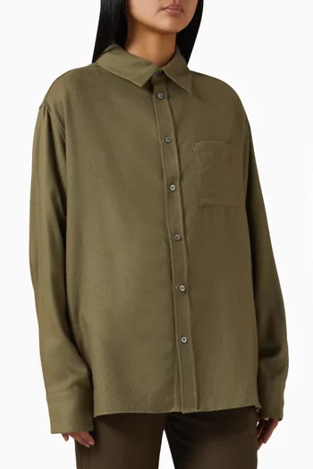 Cashmina Pocket Shirt in Cashmere-wool