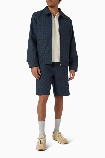Square Cross Jacket in Denim