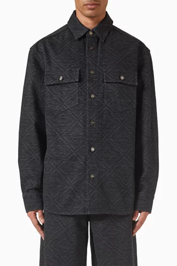 Laser Monogram Shirt in Denim