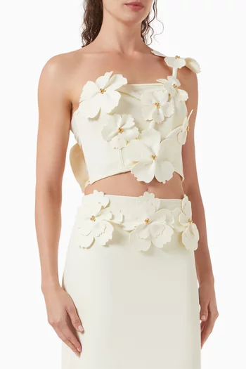 Alba Floral-applique Top