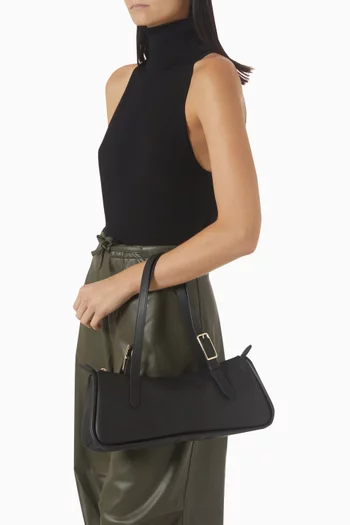 Large Looong Shoulder Bag in Cowhide Leather