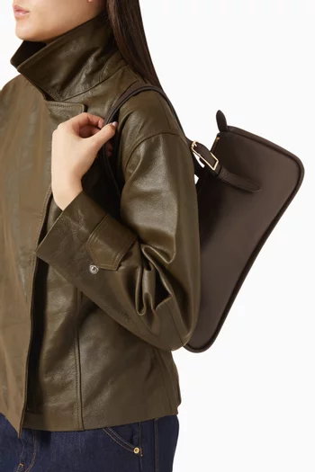 Large Looong Shoulder Bag in Cowhide Leather