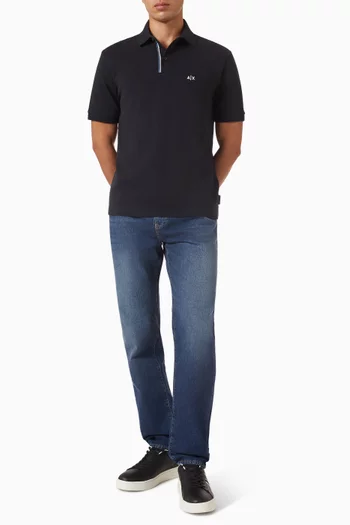 Logo Polo Shirt in Cotton Piqué