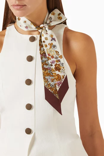 Collier de Fleurs Bandeau in Silk-twill