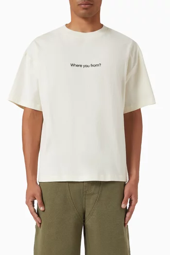 Where You From T-shirt in Cotton