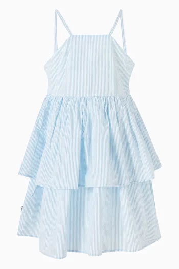 Chelsea Striped Dress in Organic Cotton-poplin