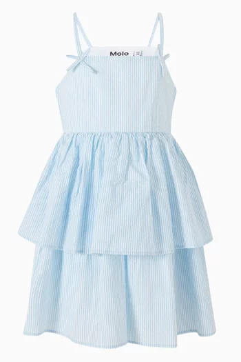 Chelsea Striped Dress in Organic Cotton-poplin