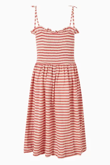 Cheryl Striped Midi Dress in Organic Cotton