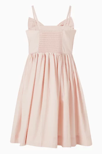 Caysi Bow Dress in Organic Cotton-poplin