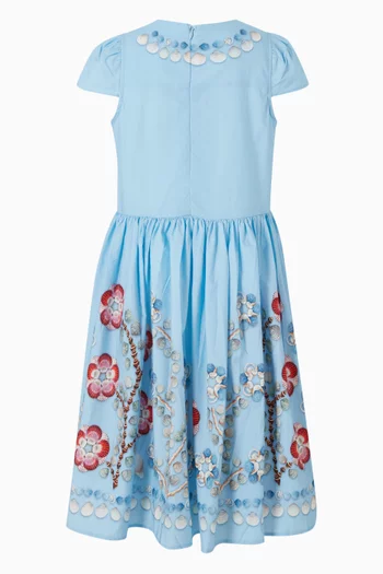 Carol Flower Shell Dress in Organic Cotton
