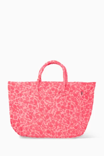 Citrus-print Beach Bag in Cotton-terry