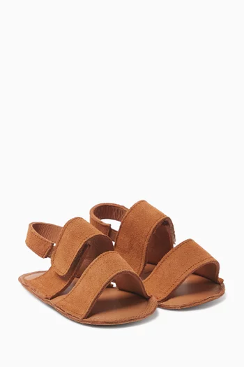Double Strap Sandals in Leather