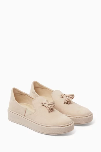 Tasseled Sleepers in Leather