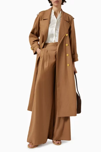 Chelsy Wide-leg Pants in Suiting Fabric