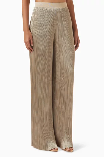 Amber Pleated Pants in Satin