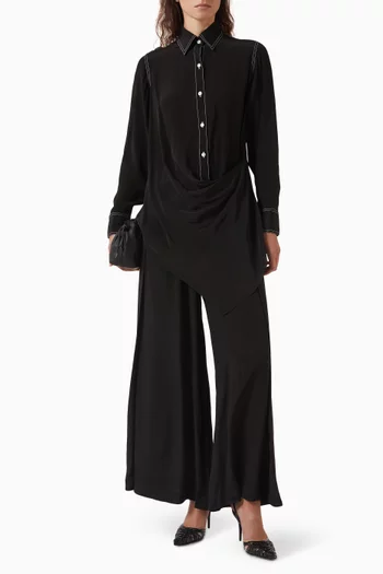 Draped Shirt & Pants Set