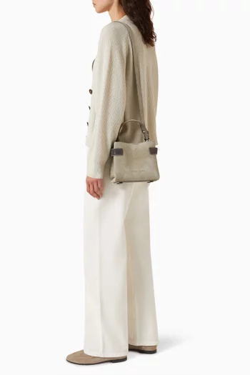 Small Essence Top-handle Bag in Suede