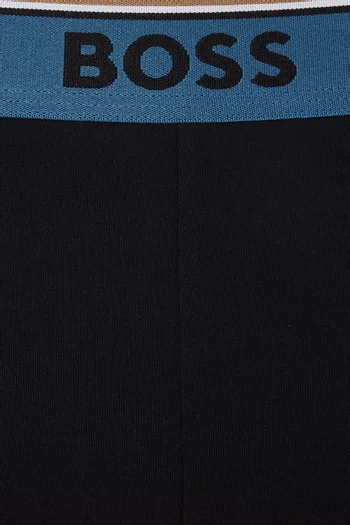 Logo Waistband Trunks in Cotton, Set of 3
