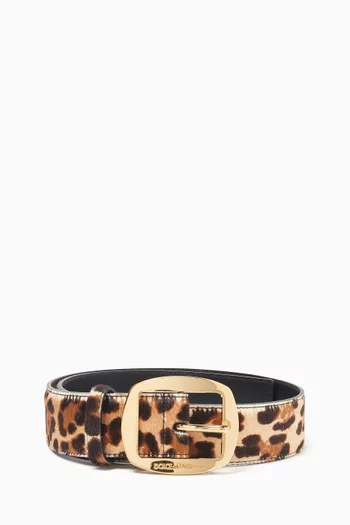 Leopard-print Belt
