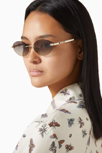 Oval Sunglasses in Metal