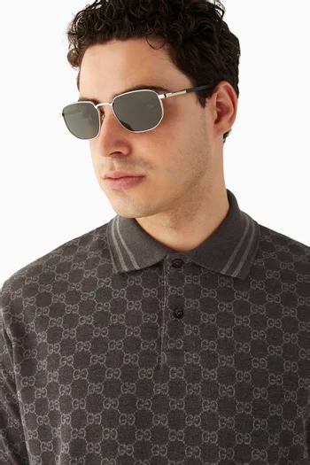 Square Sunglasses in Metal