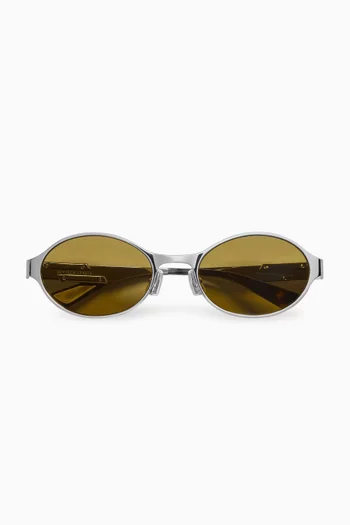 Oval Sunglasses in Metal