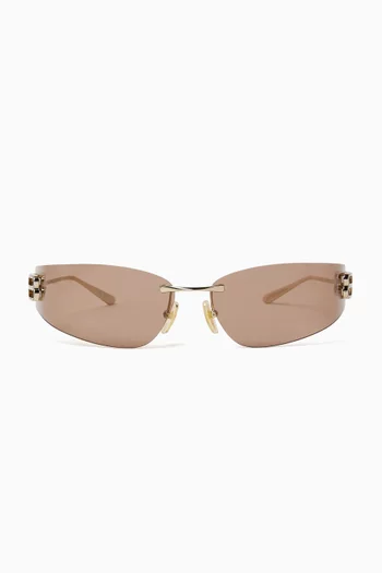 Gossip D-frame Sunglasses in Metal