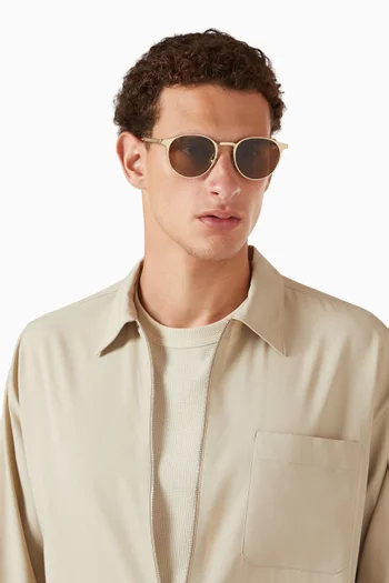 Round Sunglasses in Titanium