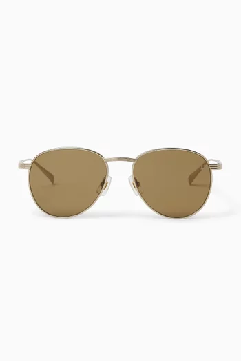Round Sunglasses in Titanium