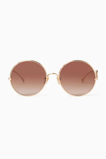 Round Sunglasses in Metal