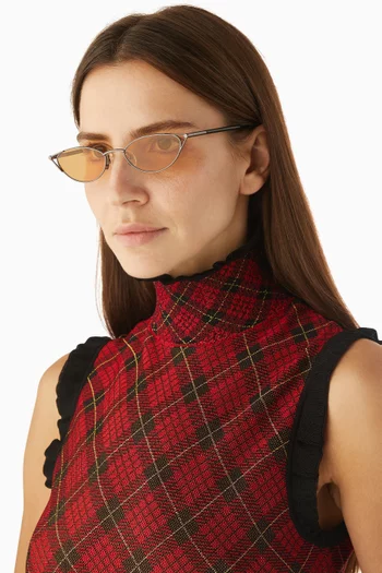 Cat-eye Sunglasses in Metal