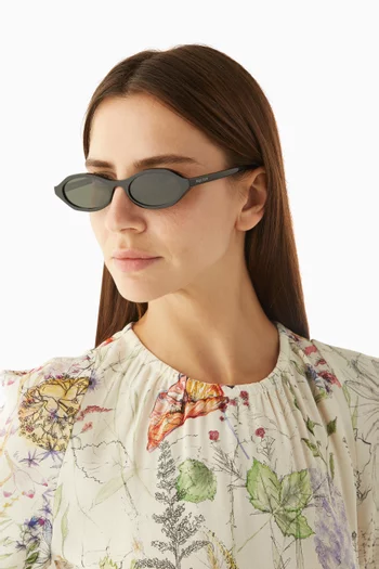 Oval Sunglasses in Recycled Acetate