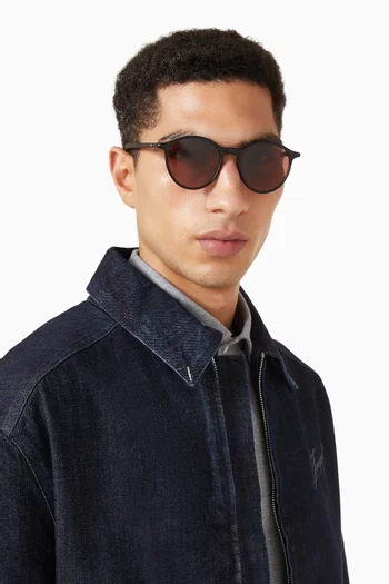 Round Sunglasses in Acetate