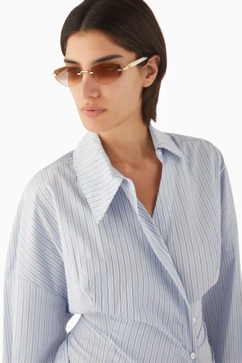 Geometric Sunglasses in Metal
