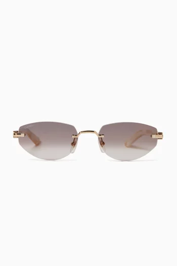 Geometric Sunglasses in Metal