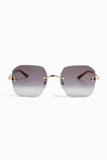 C de Cartier Sunglasses in Metal
