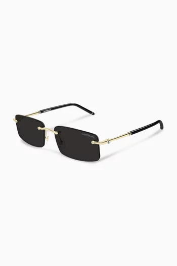 Rectangle Sunglasses in Metal