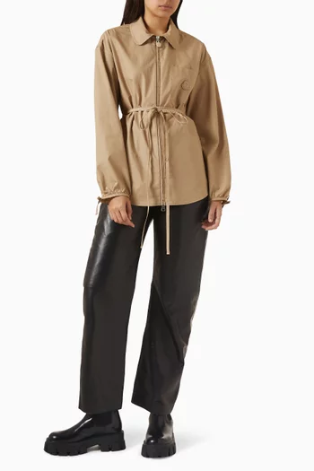 Drawstring-waist Shirt in Cotton