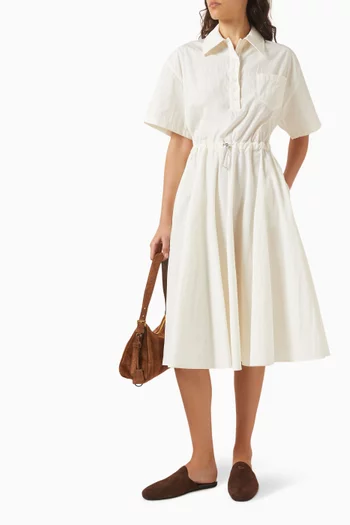 Pongé Midi Dress