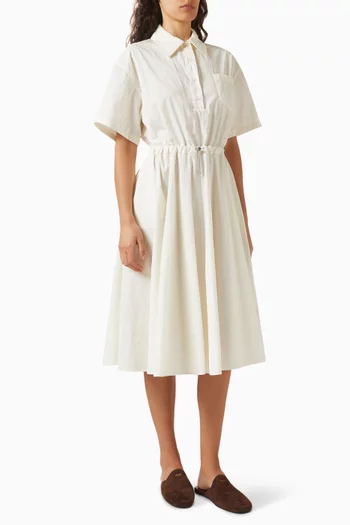 Pongé Midi Dress