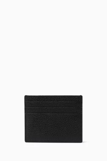 Logo Card Holder in Leather