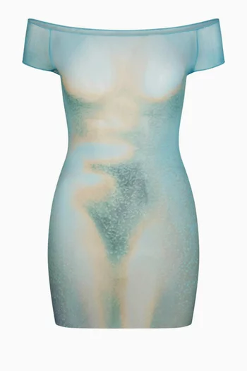 Cover-up Mini Dress in Mesh