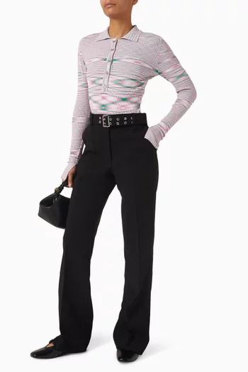 Spacedyed Knit Polo Shirt
