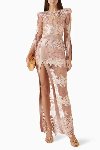 Violets & Music Gown in Lace