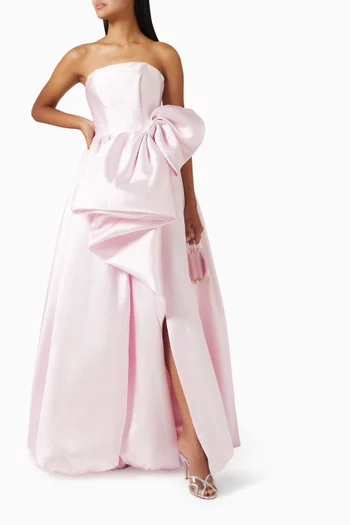 Strapless Bubble Ball Gown in Mikado